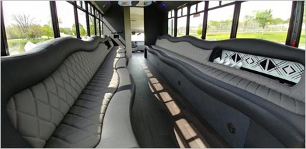 28 Passengers Party Bus Interior Novato