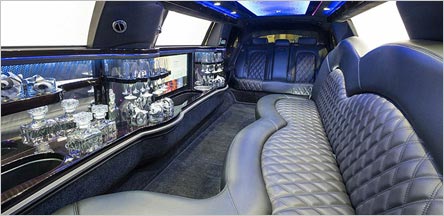 Lincoln Stretch Limo Interior Novato